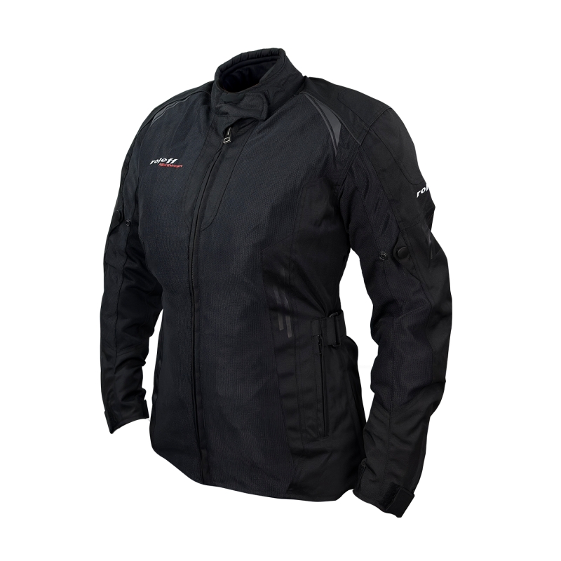 Ženska motoristička jakna Roleff Mesh crna