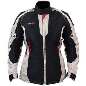 Ženska motoristička jakna Roleff Mesh crno-bež-crvena