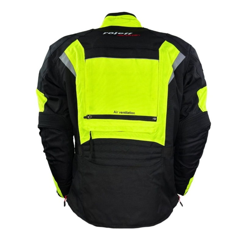 Roleff Kodra Enduro motoristička jakna crno-fluo žuta