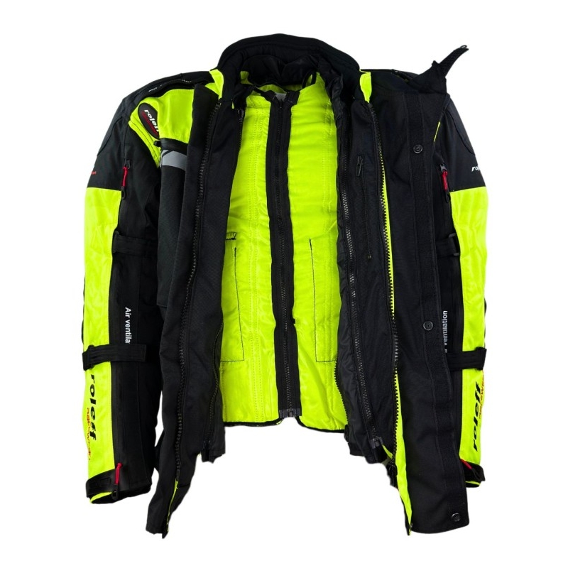 Roleff Kodra Enduro motoristička jakna crno-fluo žuta