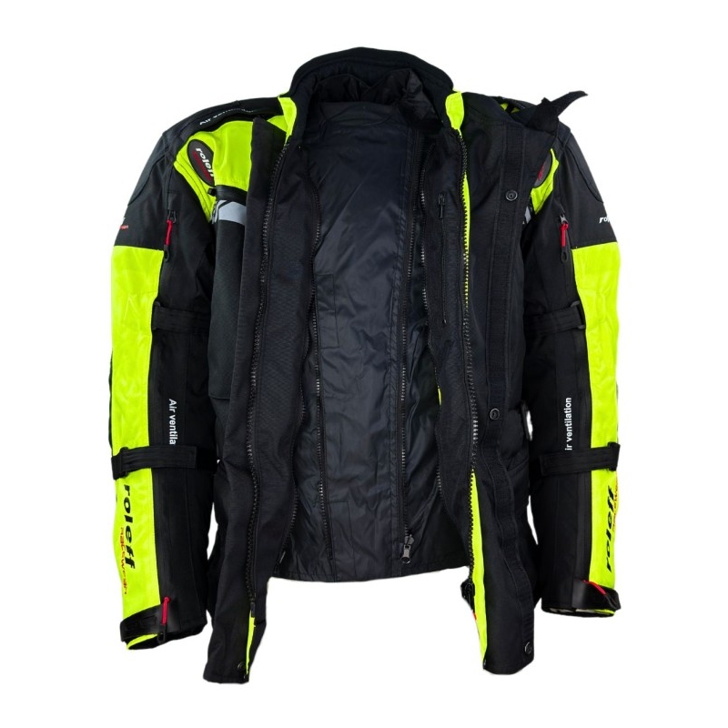 Roleff Kodra Enduro motoristička jakna crno-fluo žuta