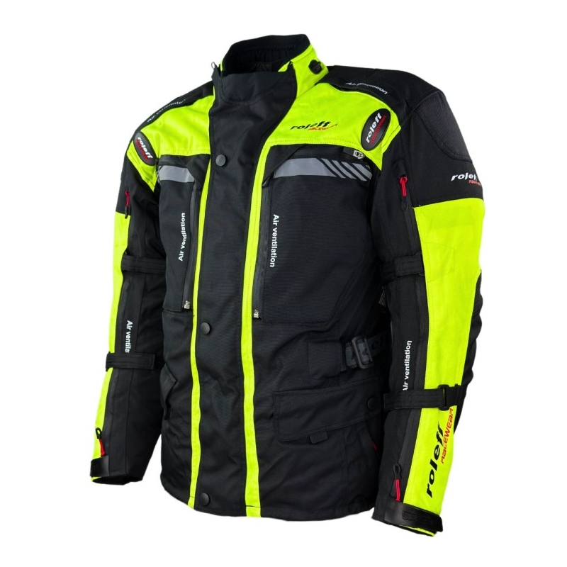 Roleff Kodra Enduro motoristička jakna crno-fluo žuta