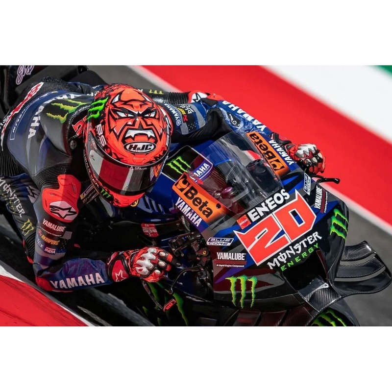 Motociklistička kaciga koja pokriva cijelo lice HJC RPHA 1 Quartararo Replica II MC1 crveno-crno-bijelo-zeleno