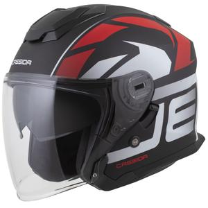 Cassida Jet Tech 2.0 RoTo otvorena motociklistička kaciga mat crno-crveno-bijela