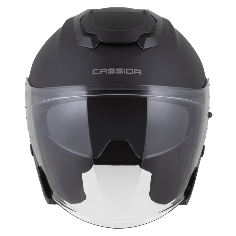 Cassida Jet Tech 2.0 jednobojna motociklistička kaciga s otvorenim licem mat crno-siva