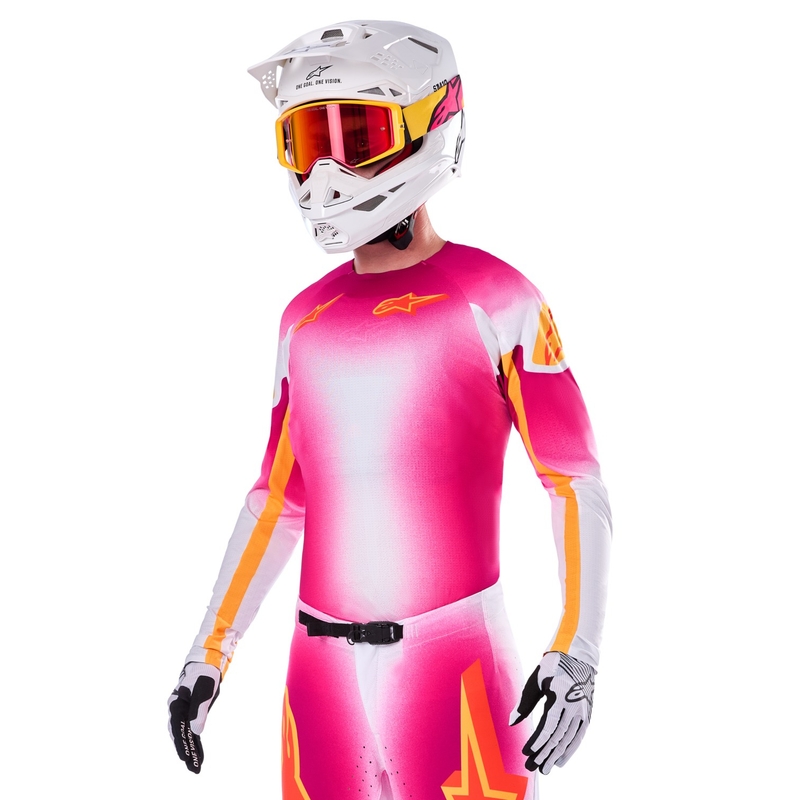 Alpinestars Supertech SX AFD Motocross dres Limited Edition MIG Fluo Pink-White-Orange