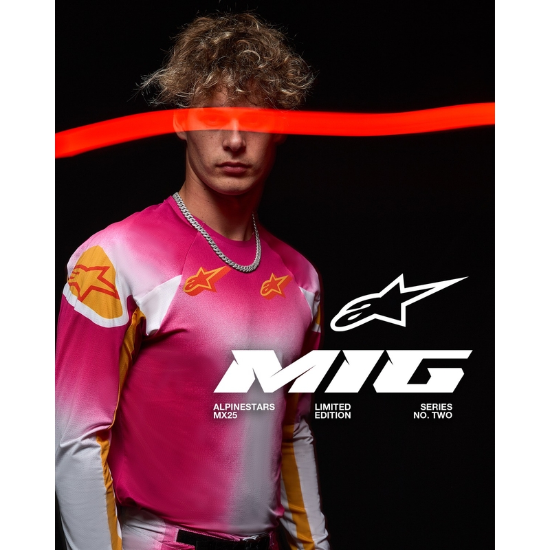 Alpinestars Supertech SX AFD Motocross dres Limited Edition MIG Fluo Pink-White-Orange