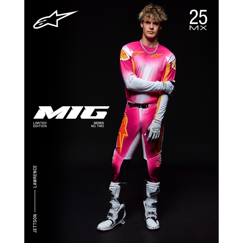 Alpinestars Supertech SX AFD Motocross dres Limited Edition MIG Fluo Pink-White-Orange