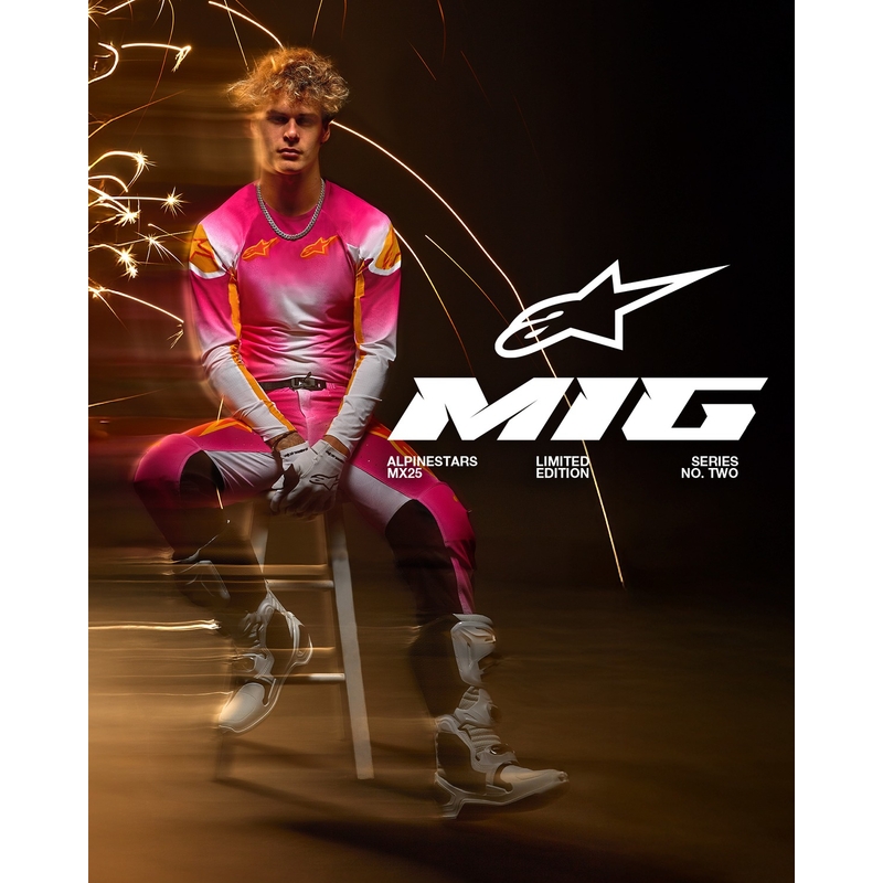 Alpinestars Supertech SX AFD Motocross dres Limited Edition MIG Fluo Pink-White-Orange
