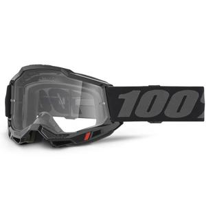 Naočale za motocross 100% ACCURI 2 crne s prozirnim pleksiglasom