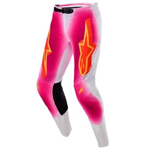 Alpinestars Supertech Limited Edition MIG Fluo motocross hlače ružičasto-bijelo-narančaste
