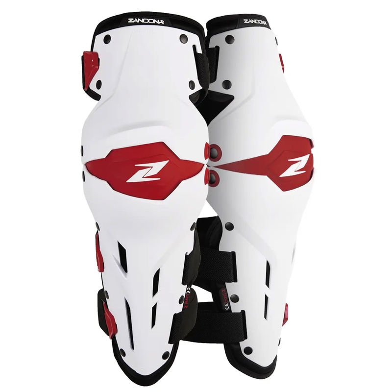 Motociklistički štitnici za koljena Zandona X-Treme Kneeguard bijelo-crveni