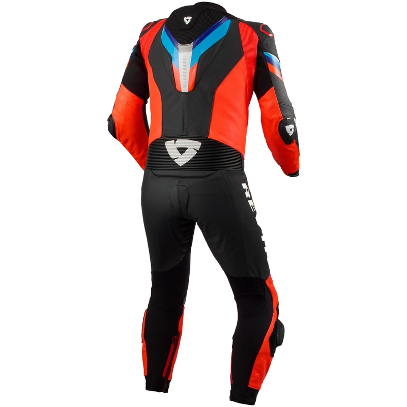 Revit Quantum 3 motociklističko kožno odijelo fluo crveno-crno