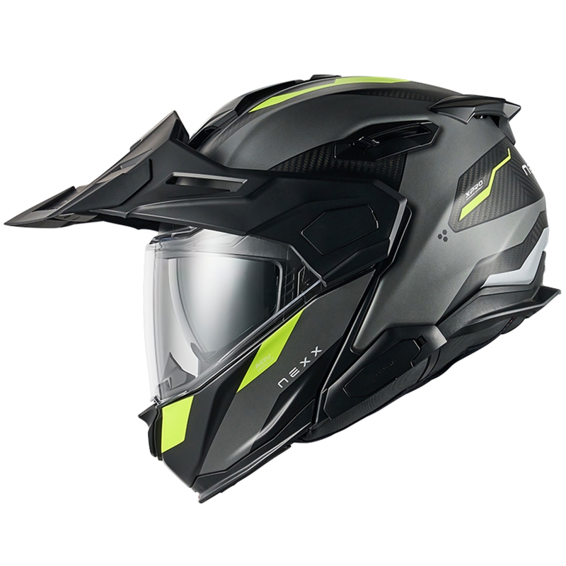 Motociklistička kaciga na preklop Nexx X.Lifecountry Terra mat sivo-fluo žuta rasprodaja