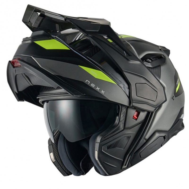 Motociklistička kaciga na preklop Nexx X.Lifecountry Terra mat sivo-fluo žuta rasprodaja