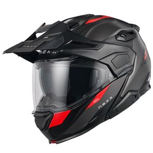 Motociklistička kaciga na preklop Nexx X.Lifecountry Terra mat sivo-crvena