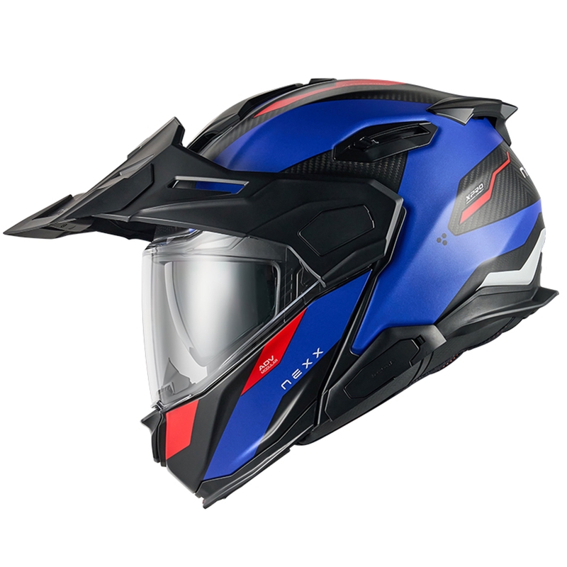 Motociklistička kaciga na preklop Nexx X.Lifecountry Terra mat plavo-crvena rasprodaja