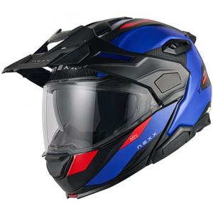 Motociklistička kaciga na preklop Nexx X.Lifecountry Terra mat plavo-crvena
