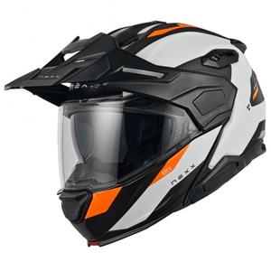 Motociklistička kaciga na preklop Nexx X.Lifecountry Terra mat bijelo-narančasta