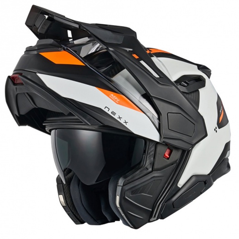 Motociklistička kaciga na preklop Nexx X.Lifecountry Terra mat bijelo-narančasta rasprodaja