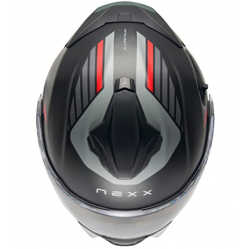 Motociklistička kaciga na preklop Nexx X.Lifetour Globe mat crno-crvena rasprodaja