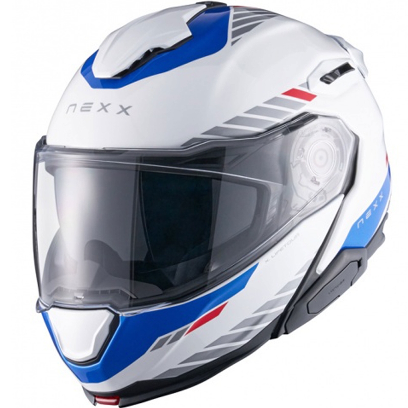 Motociklistička kaciga na preklop Nexx X.Lifetour Globe bijelo-plava
