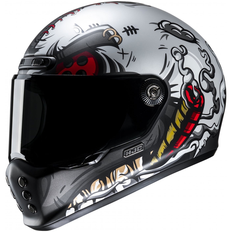HJC V10 Vatt MC1 motociklistička kaciga za cijelo lice crno-srebrna