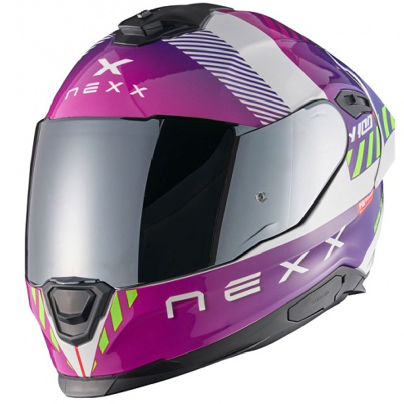 NEXX Y.100R Fade motociklistička kaciga koja pokriva cijelo lice ljubičasto-bijela