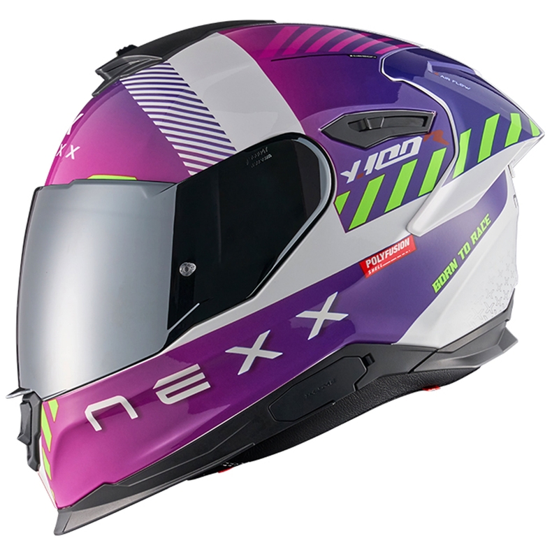 NEXX Y.100R Fade motociklistička kaciga koja pokriva cijelo lice ljubičasto-bijela