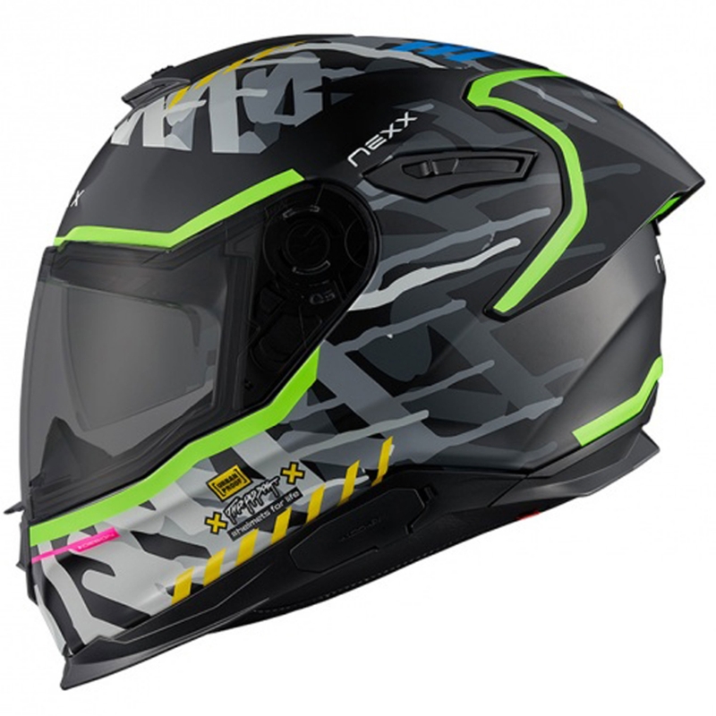 Integralna motociklistička kaciga Nexx Y.100R Urbangram crna rasprodaja