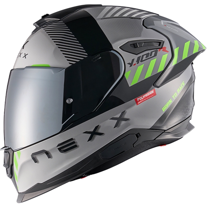 NEXX Y.100R Fade motociklistička kaciga koja pokriva cijelo lice, sivo-crna