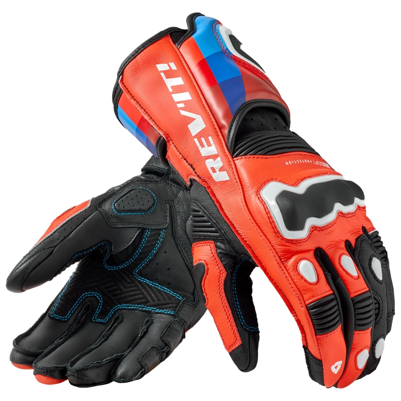 Revit Quantum 3 moto rukavice fluo crveno-plave
