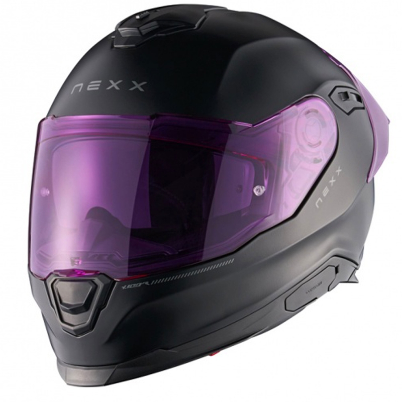 Motociklistička kaciga koja pokriva cijelo lice NEXX Y.100R Subsonic mat crno-ružičasta