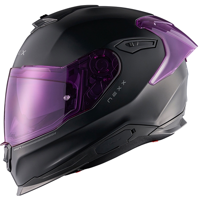 Motociklistička kaciga koja pokriva cijelo lice NEXX Y.100R Subsonic mat crno-ružičasta