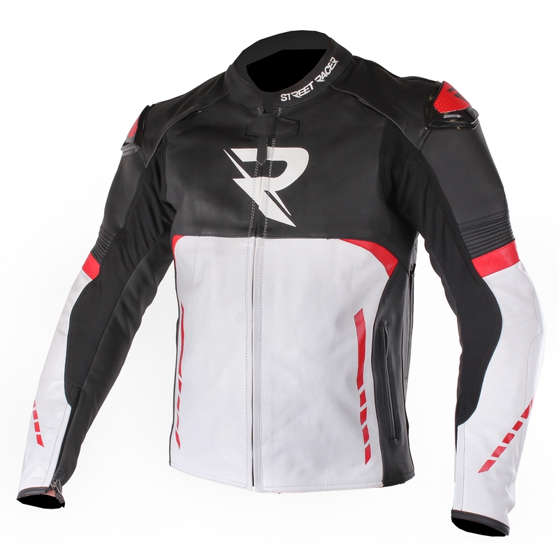 Street Racer Tour motociklistička jakna crno-bijelo-crvena rasprodaja