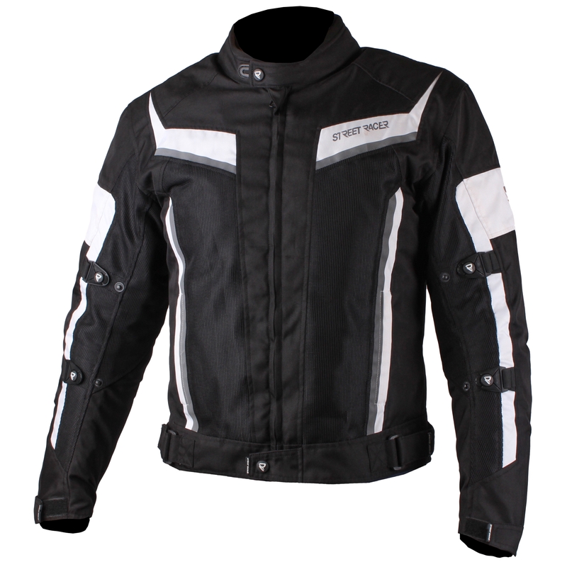 Motociklističke jakne Street Racer Fly crno bijela rasprodaja