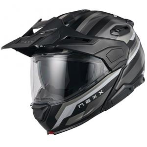 Motociklistička kaciga na preklop Nexx X.Lifecountry Westbound mat crno-siva