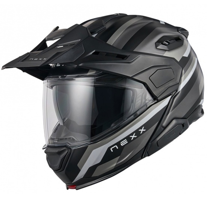 Motociklistička kaciga na preklop Nexx X.Lifecountry Westbound mat crno-siva