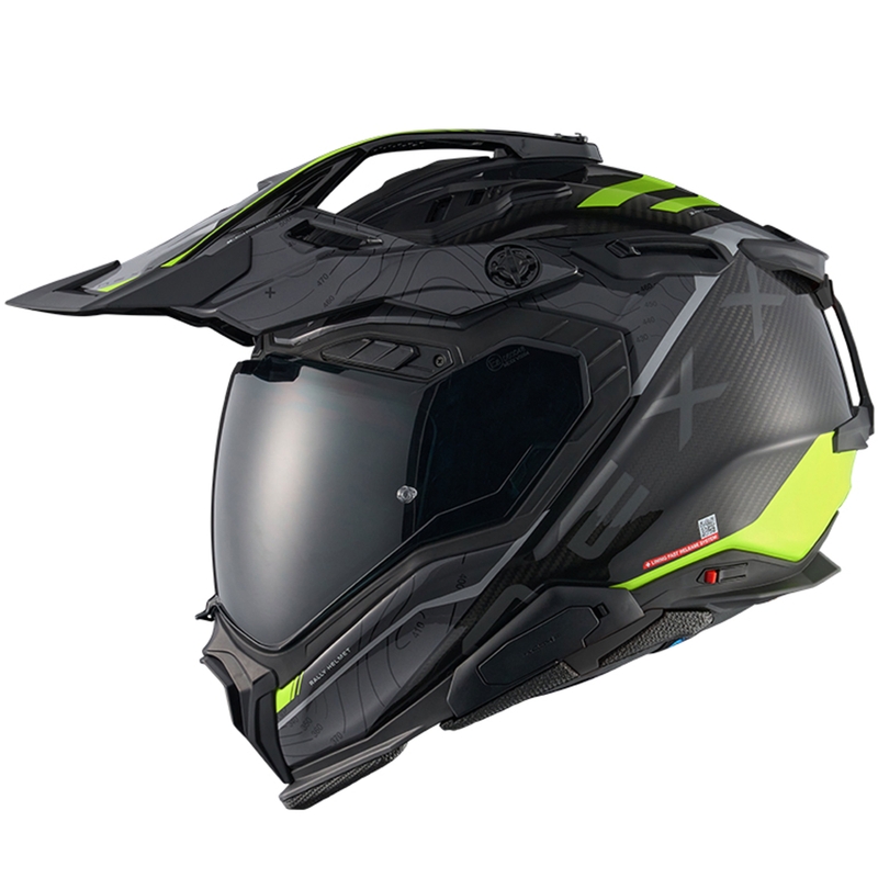 Enduro moto kaciga Nexx X.WED3 Furka sivo-fluo žuta