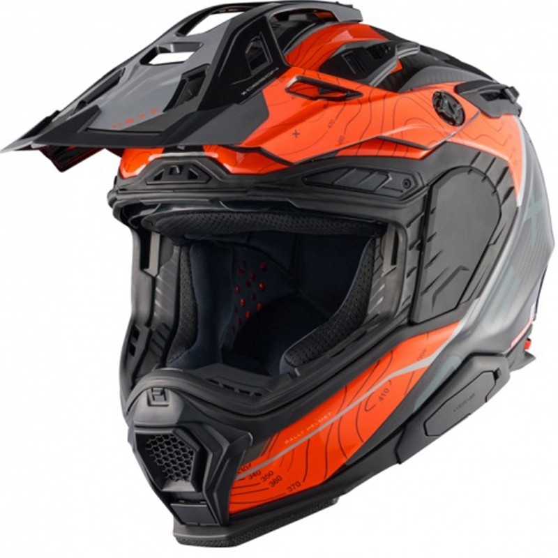Enduro moto kaciga Nexx X.WED3 Furka narančasto-siva