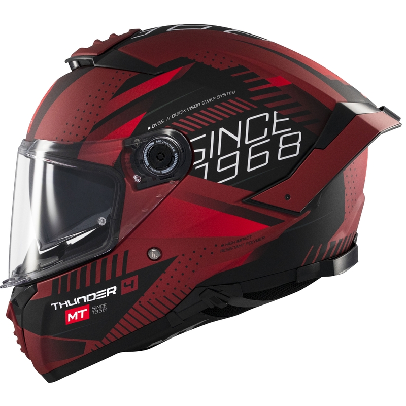 Integralna motociklistička kaciga MT Thunder 4 SV Luminence mat crvena