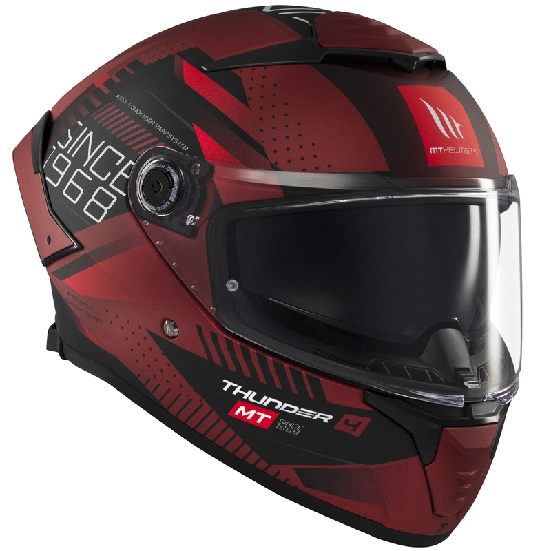 Integralna motociklistička kaciga MT Thunder 4 SV Luminence mat crvena