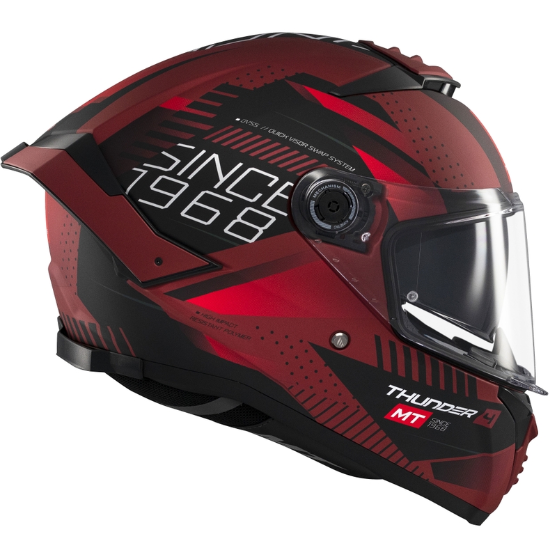 Integralna motociklistička kaciga MT Thunder 4 SV Luminence mat crvena