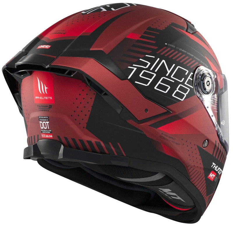 Integralna motociklistička kaciga MT Thunder 4 SV Luminence mat crvena