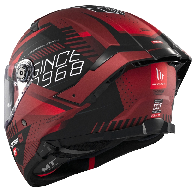 Integralna motociklistička kaciga MT Thunder 4 SV Luminence mat crvena