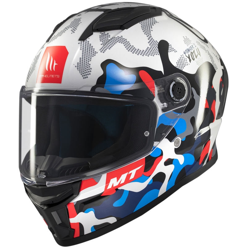 Integralna motociklistička kaciga MT Stinger 2 Yozu bijelo-plava