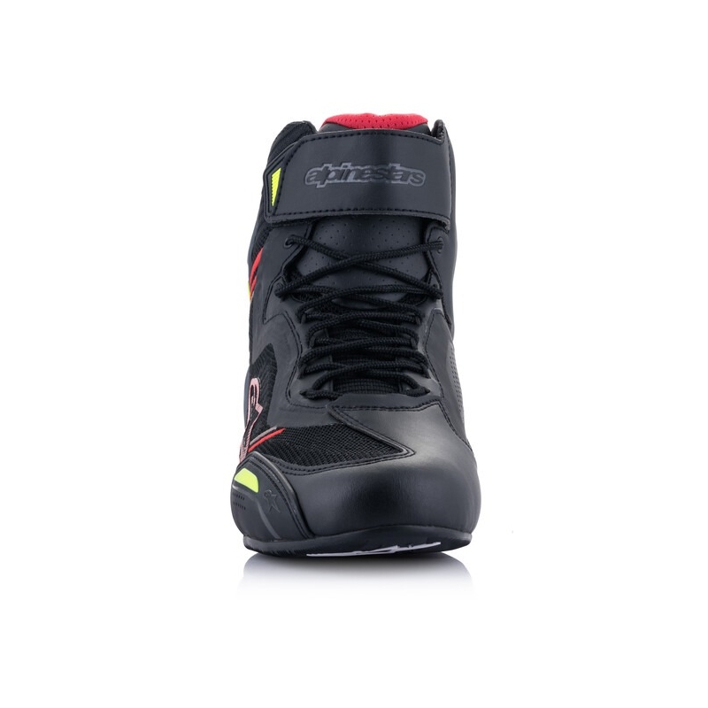 Alpinestars Faster-3 Rideknit motorističke čizme crno-crveno-fluo žuto-sive