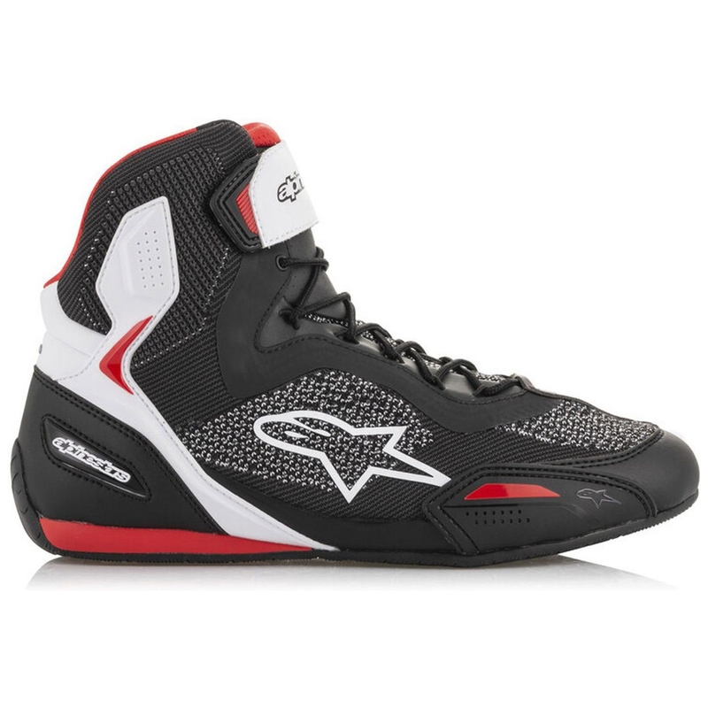 Alpinestars Faster 3 Rideknit motociklističke čizme crno-bijelo-crvene