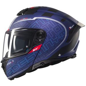 Motociklistička kaciga na preklop MT Atom 2 SV Destiny mat plavo-crna