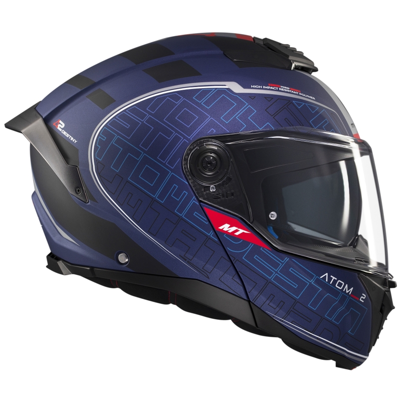 Motociklistička kaciga na preklop MT Atom 2 SV Destiny mat plavo-crna